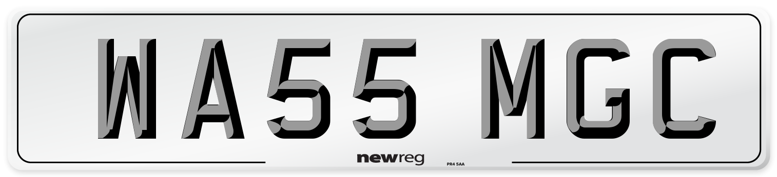 WA55 MGC Number Plate from New Reg